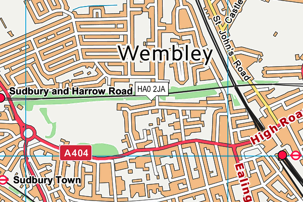 HA0 2JA map - OS VectorMap District (Ordnance Survey)