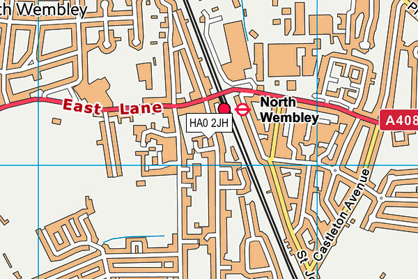 HA0 2JH map - OS VectorMap District (Ordnance Survey)