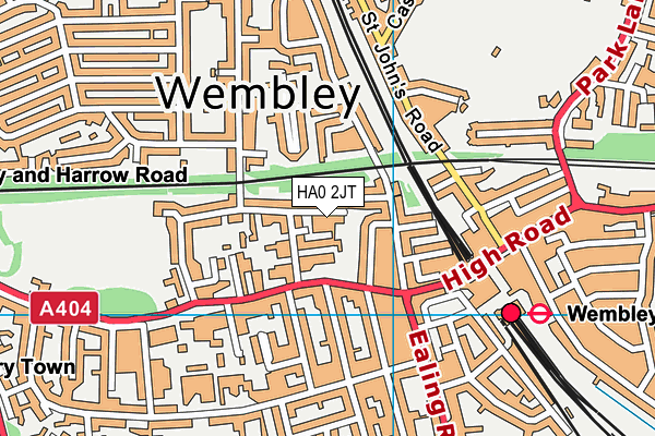 HA0 2JT map - OS VectorMap District (Ordnance Survey)