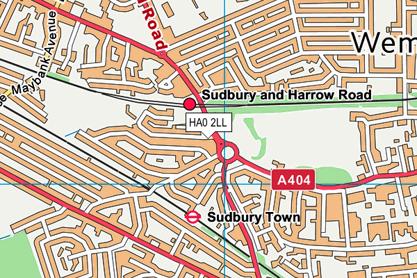 Map of A-Z SUDBURY LTD at district scale