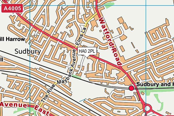 HA0 2PL map - OS VectorMap District (Ordnance Survey)