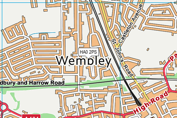 HA0 2PS map - OS VectorMap District (Ordnance Survey)