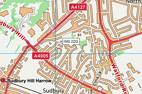 HA0 2QQ map - OS VectorMap District (Ordnance Survey)
