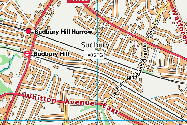 HA0 2TG map - OS VectorMap District (Ordnance Survey)