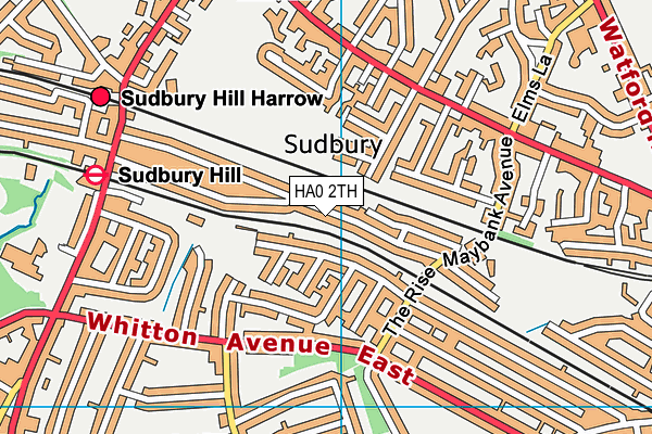 HA0 2TH map - OS VectorMap District (Ordnance Survey)
