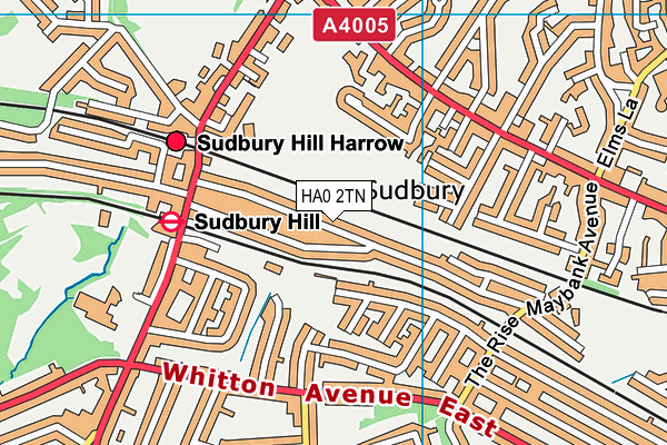 HA0 2TN map - OS VectorMap District (Ordnance Survey)