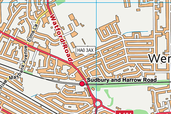 HA0 3AX map - OS VectorMap District (Ordnance Survey)