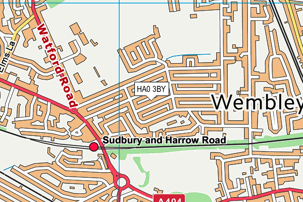 HA0 3BY map - OS VectorMap District (Ordnance Survey)