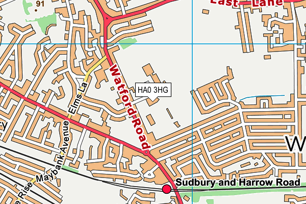 Wembley Football Club map (HA0 3HG) - OS VectorMap District (Ordnance Survey)