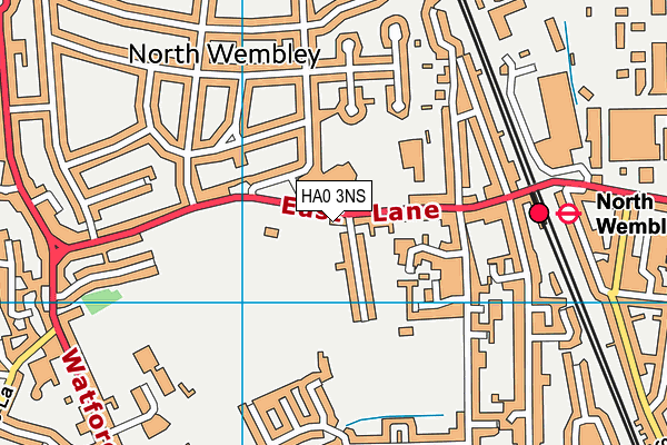 HA0 3NS map - OS VectorMap District (Ordnance Survey)