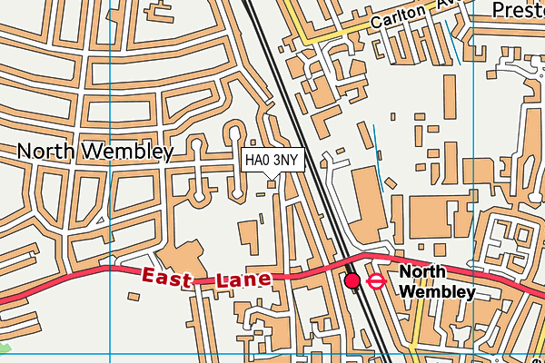 HA0 3NY map - OS VectorMap District (Ordnance Survey)