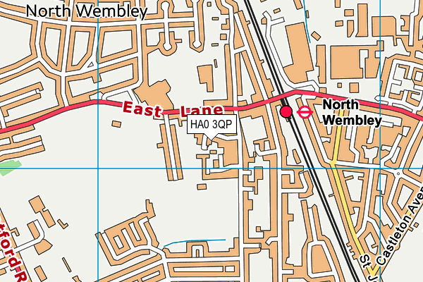 HA0 3QP map - OS VectorMap District (Ordnance Survey)