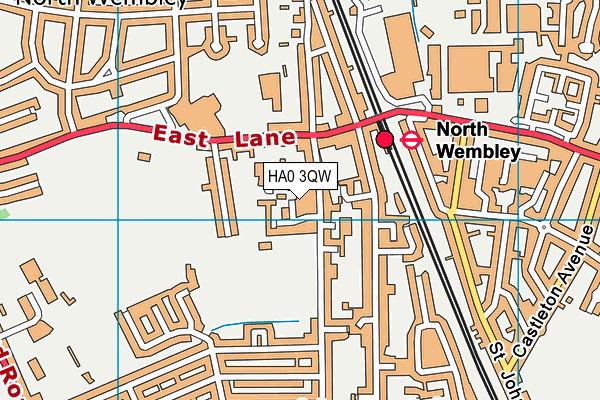 HA0 3QW map - OS VectorMap District (Ordnance Survey)