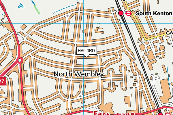 HA0 3RD map - OS VectorMap District (Ordnance Survey)