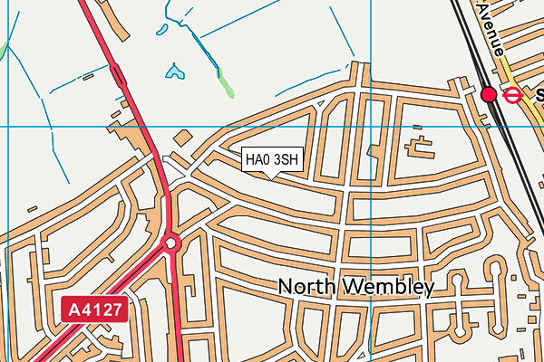 HA0 3SH map - OS VectorMap District (Ordnance Survey)