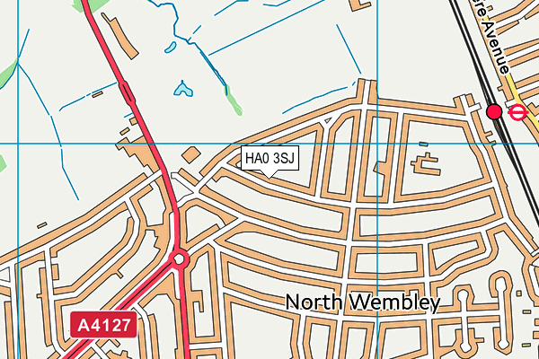 HA0 3SJ map - OS VectorMap District (Ordnance Survey)