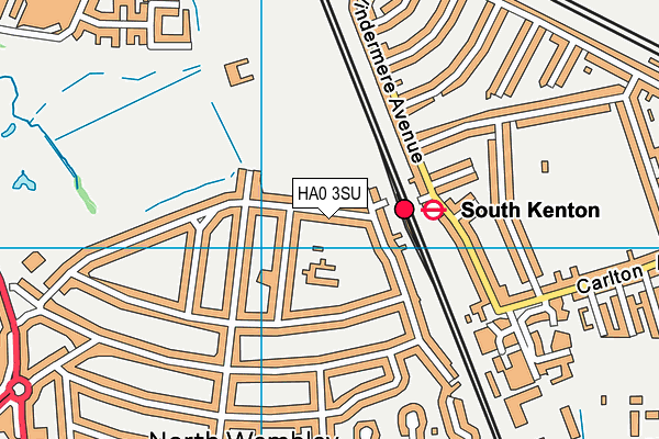 HA0 3SU map - OS VectorMap District (Ordnance Survey)