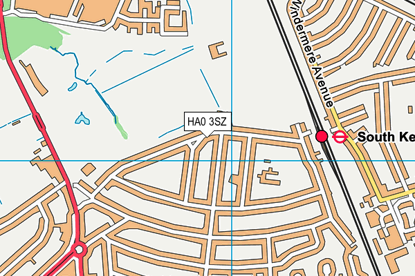 HA0 3SZ map - OS VectorMap District (Ordnance Survey)
