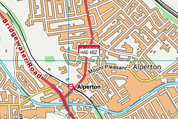 HA0 4BZ map - OS VectorMap District (Ordnance Survey)