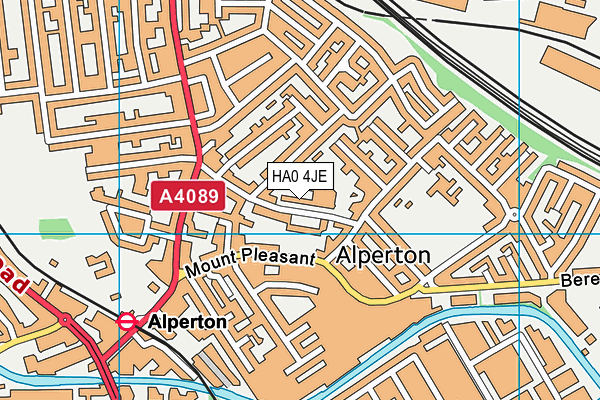 Alperton Community School map (HA0 4JE) - OS VectorMap District (Ordnance Survey)