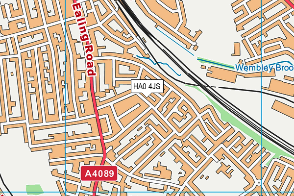 HA0 4JS map - OS VectorMap District (Ordnance Survey)