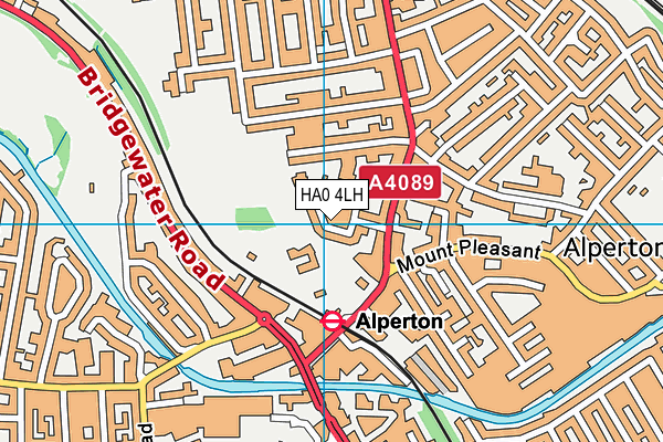 HA0 4LH map - OS VectorMap District (Ordnance Survey)