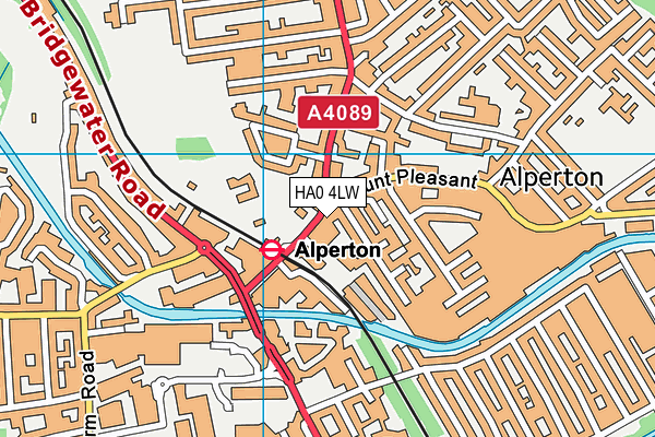 The Gym Group (Alperton) map (HA0 4LW) - OS VectorMap District (Ordnance Survey)