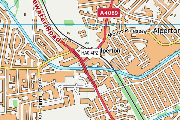 HA0 4PZ map - OS VectorMap District (Ordnance Survey)
