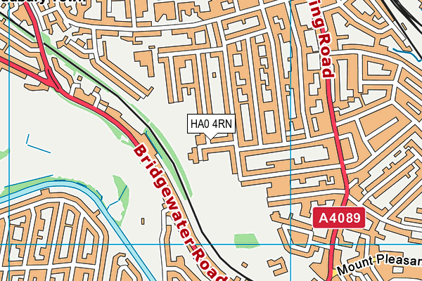 HA0 4RN map - OS VectorMap District (Ordnance Survey)