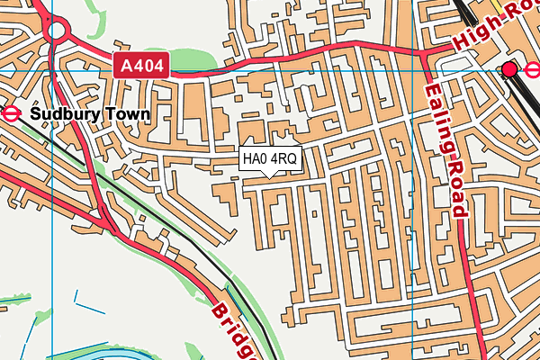 Barham Primary School map (HA0 4RQ) - OS VectorMap District (Ordnance Survey)