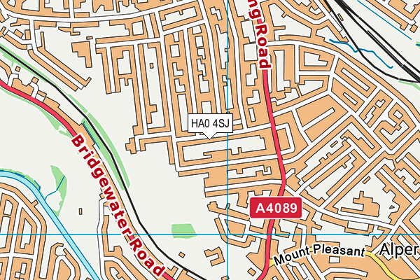 HA0 4SJ map - OS VectorMap District (Ordnance Survey)