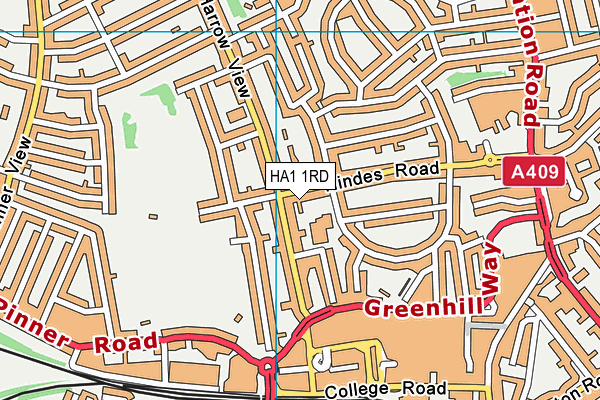 HA1 1RD map - OS VectorMap District (Ordnance Survey)