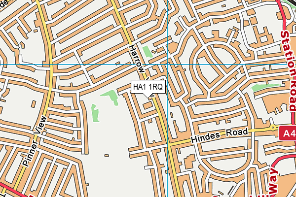 HA1 1RQ map - OS VectorMap District (Ordnance Survey)