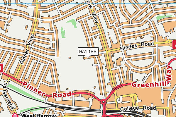 HA1 1RR map - OS VectorMap District (Ordnance Survey)