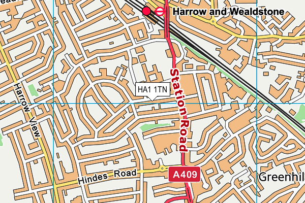 Map of HARROW GARAGE LTD at district scale