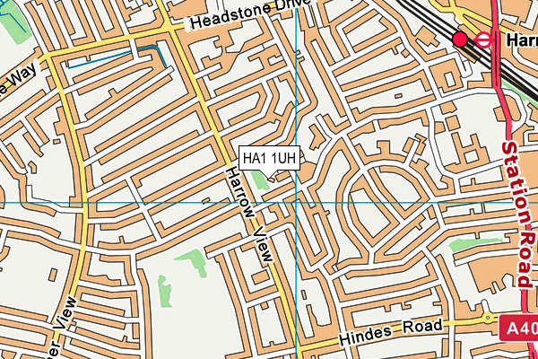 HA1 1UH map - OS VectorMap District (Ordnance Survey)