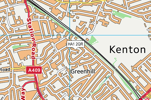 HA1 2QR map - OS VectorMap District (Ordnance Survey)