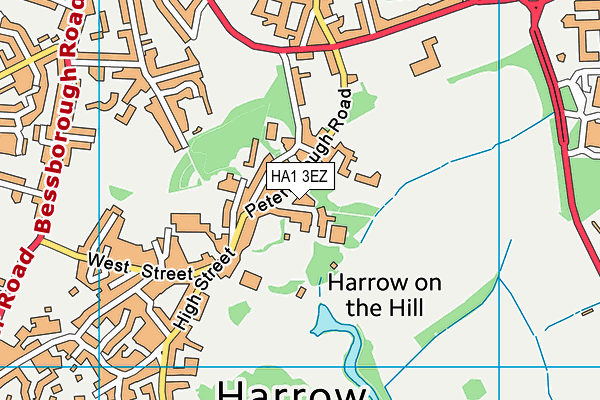 HA1 3EZ map - OS VectorMap District (Ordnance Survey)