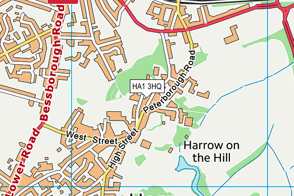 HA1 3HQ map - OS VectorMap District (Ordnance Survey)
