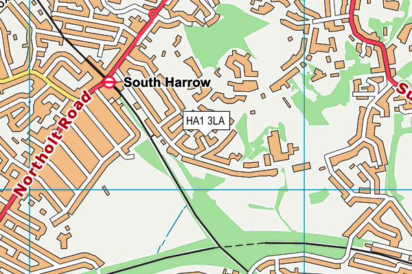 HA1 3LA map - OS VectorMap District (Ordnance Survey)