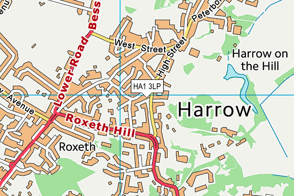 Map of WEST COURT RESIDENTS' ASSOCIATION (HARROW) LIMITED at district scale