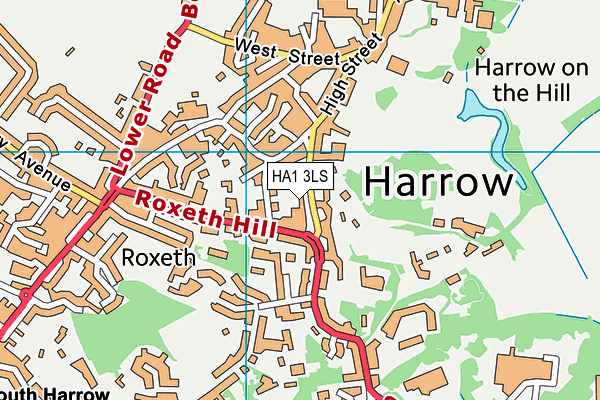 HA1 3LS map - OS VectorMap District (Ordnance Survey)