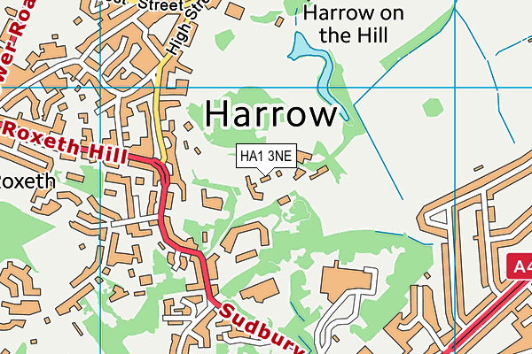 HA1 3NE map - OS VectorMap District (Ordnance Survey)