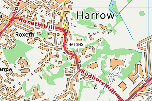 HA1 3NG map - OS VectorMap District (Ordnance Survey)