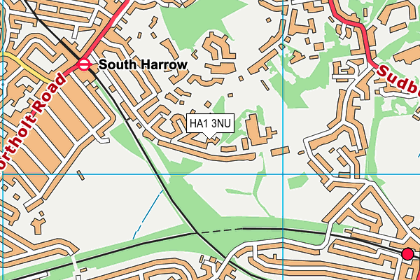 Orley Farm School map (HA1 3NU) - OS VectorMap District (Ordnance Survey)