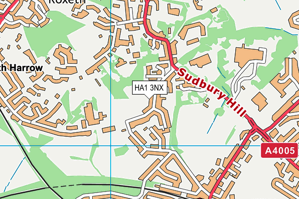 HA1 3NX map - OS VectorMap District (Ordnance Survey)
