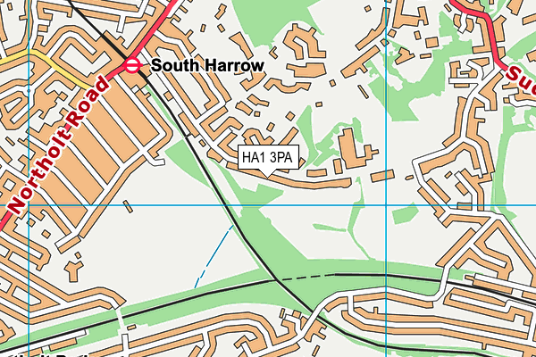 HA1 3PA map - OS VectorMap District (Ordnance Survey)