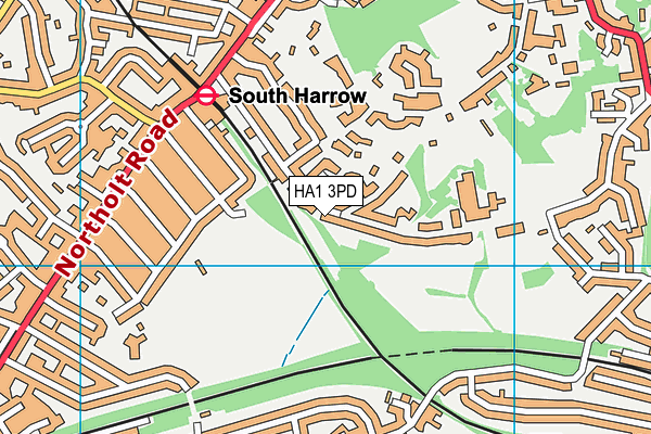 HA1 3PD map - OS VectorMap District (Ordnance Survey)