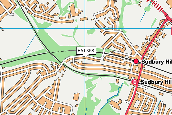 HA1 3PS map - OS VectorMap District (Ordnance Survey)