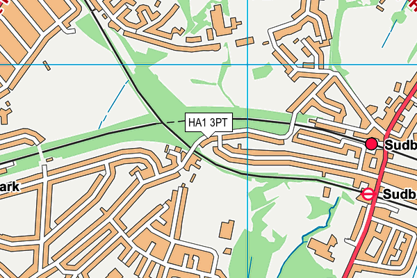 HA1 3PT map - OS VectorMap District (Ordnance Survey)